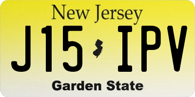 NJ license plate J15IPV