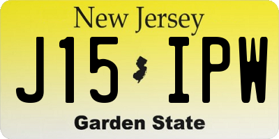 NJ license plate J15IPW