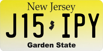NJ license plate J15IPY