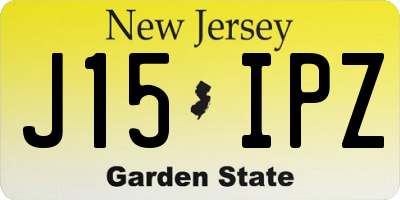 NJ license plate J15IPZ