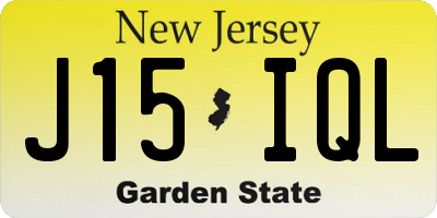 NJ license plate J15IQL