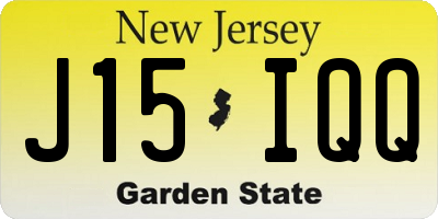 NJ license plate J15IQQ