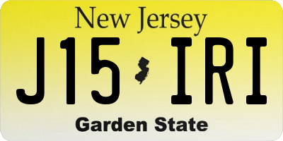 NJ license plate J15IRI