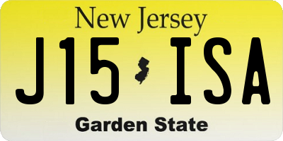NJ license plate J15ISA