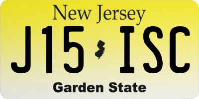 NJ license plate J15ISC