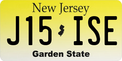 NJ license plate J15ISE