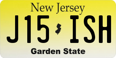 NJ license plate J15ISH