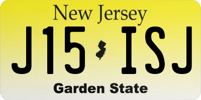 NJ license plate J15ISJ