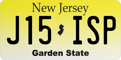 NJ license plate J15ISP