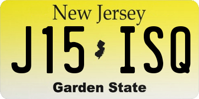 NJ license plate J15ISQ