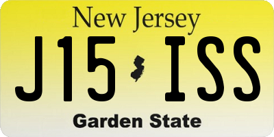 NJ license plate J15ISS