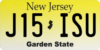 NJ license plate J15ISU