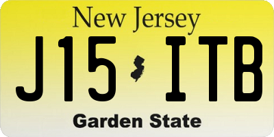 NJ license plate J15ITB