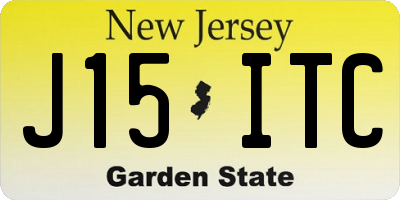 NJ license plate J15ITC