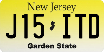 NJ license plate J15ITD
