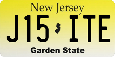 NJ license plate J15ITE