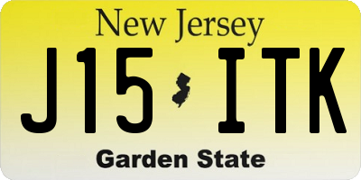 NJ license plate J15ITK