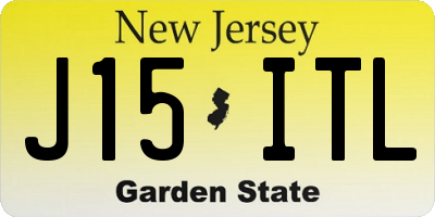 NJ license plate J15ITL