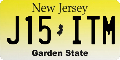 NJ license plate J15ITM