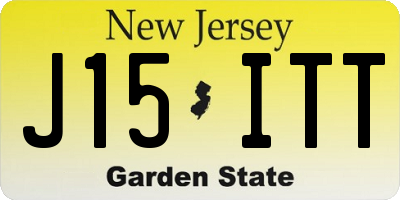 NJ license plate J15ITT