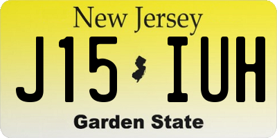 NJ license plate J15IUH