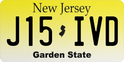 NJ license plate J15IVD