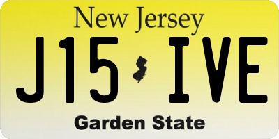 NJ license plate J15IVE
