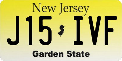 NJ license plate J15IVF