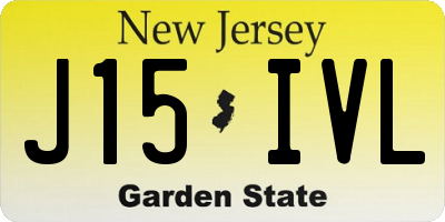 NJ license plate J15IVL