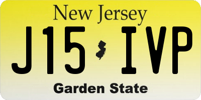 NJ license plate J15IVP