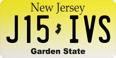 NJ license plate J15IVS