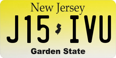 NJ license plate J15IVU