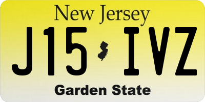 NJ license plate J15IVZ