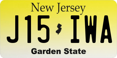 NJ license plate J15IWA