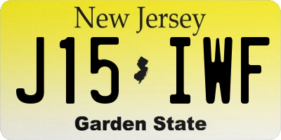 NJ license plate J15IWF
