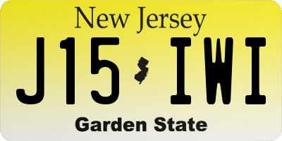 NJ license plate J15IWI