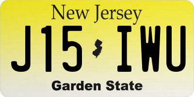NJ license plate J15IWU