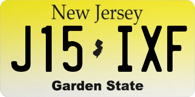 NJ license plate J15IXF