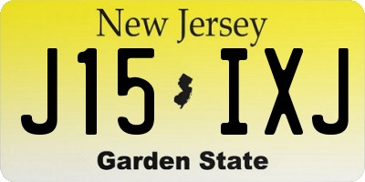 NJ license plate J15IXJ