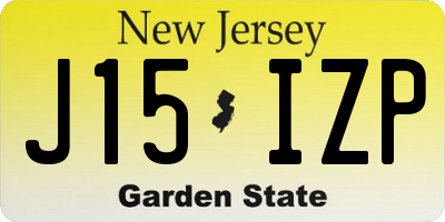 NJ license plate J15IZP