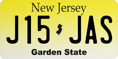 NJ license plate J15JAS