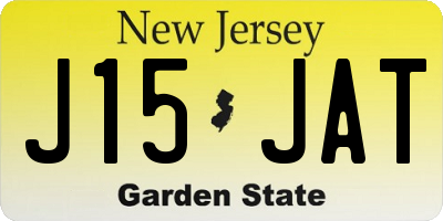 NJ license plate J15JAT