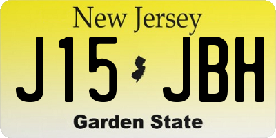 NJ license plate J15JBH