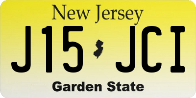 NJ license plate J15JCI