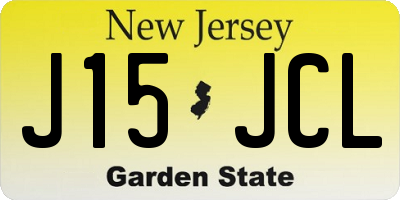 NJ license plate J15JCL