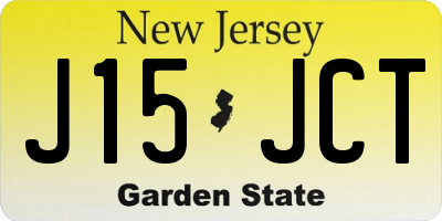 NJ license plate J15JCT