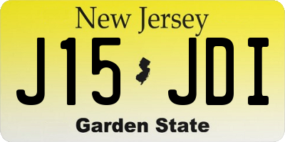 NJ license plate J15JDI