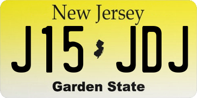 NJ license plate J15JDJ