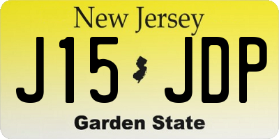 NJ license plate J15JDP