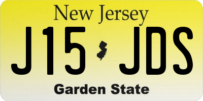 NJ license plate J15JDS
